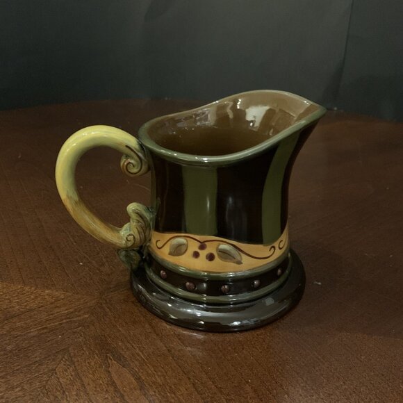 Chocolate Berries Ceramic Coffee Creamer by DEMDACO - Hand-Painted - Picture 3 of 6